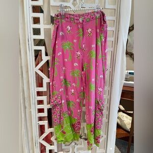 Rare Y2K vanity collection Palm tree/monkey beard Capris (fit like medium)